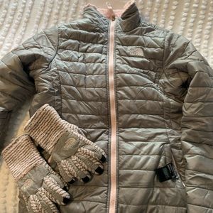 North Face Jacket and gloves